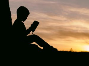 Grandfather & father-and-son reading circles