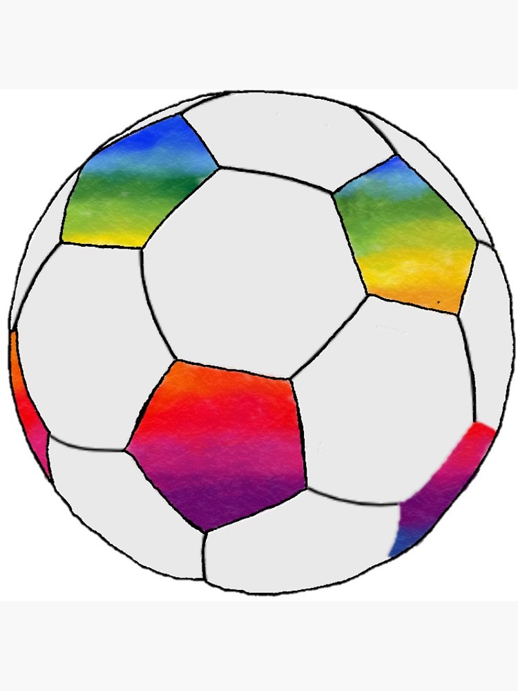 rainbow soccer ball